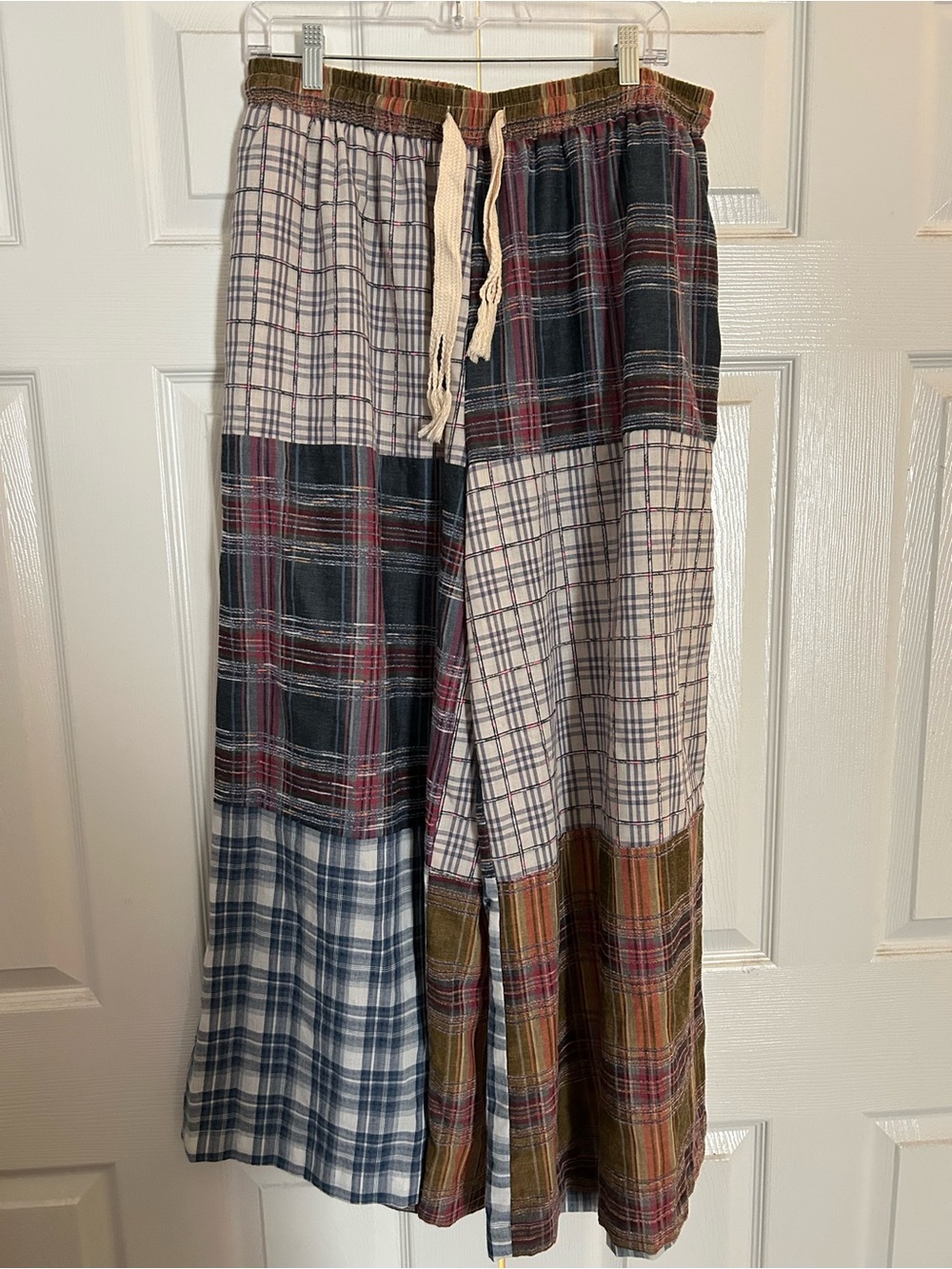 NWOT Plaid Patchwork Pants (purchased from boutique, no brand)